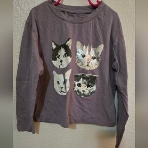Set Of 2 Girls Cat Shirts